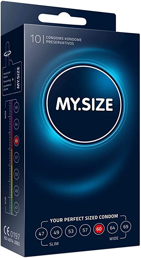 My.Size Condoms Size 5, 60 mm, Standard Pack of 10 Condoms RRP 7.70 CLEARANCE XL 4.99