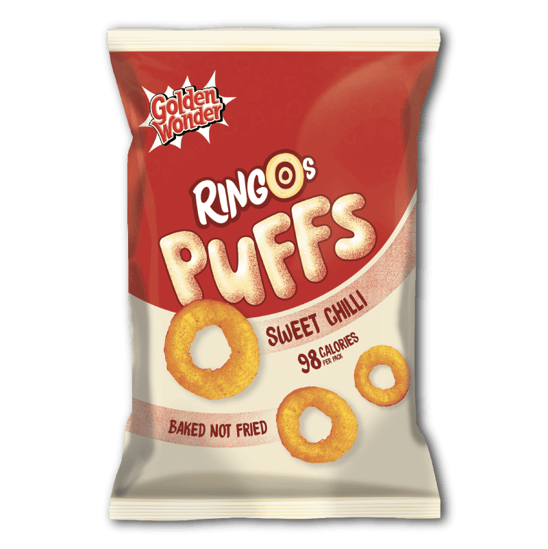 Golden Wonder Ringos Puffs Sweet Chilli 20.5g RRP 59p CLEARANCE XL 29p or 4 For 1