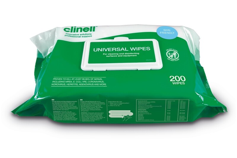 Clinell CW200 Universal Sanitising 200 Anti-Bacterial Wipes RRP 5.99 CLEARANCE XL 4.99