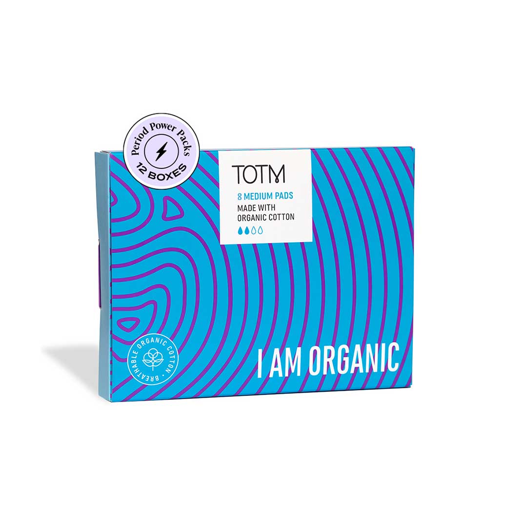 TOTM 8 Medium Organic Period Pads RRP 3.10 CLEARANCE XL 2.99
