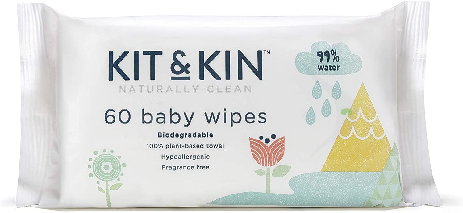 Kit & Kin Biodegradable Baby Wet Wipes 60 Pack RRP 2.80 CLEARANCE XL 1.99