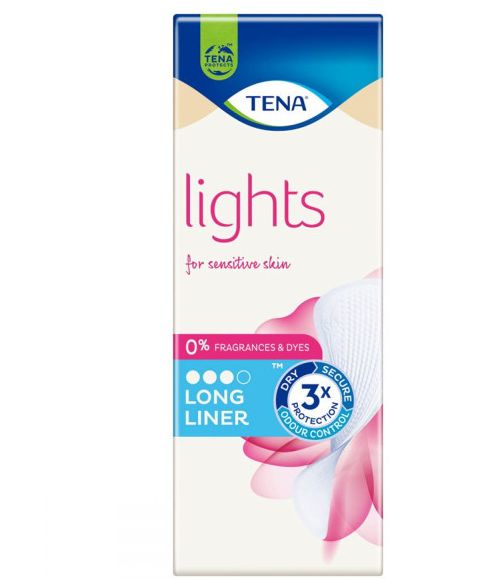 Lights by TENA Long Incontinence Liners RRP 2.19 CLEARANCE XL 1.99