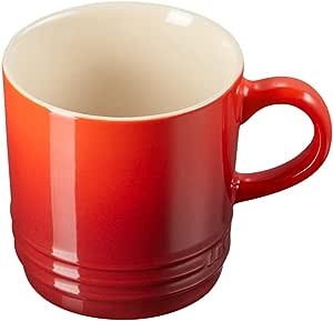 Le Creuset Stoneware Cappuccino Mug 200ml Cerise Red RRP 14.50 CLEARANCE XL 9.99