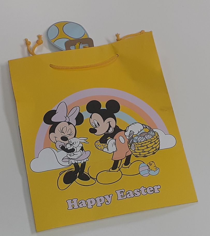 George Mickey & Minnie Mouse Yellow ''Happy Easter'' Bag RRP 2.99 CLEARANCE XL 1.99