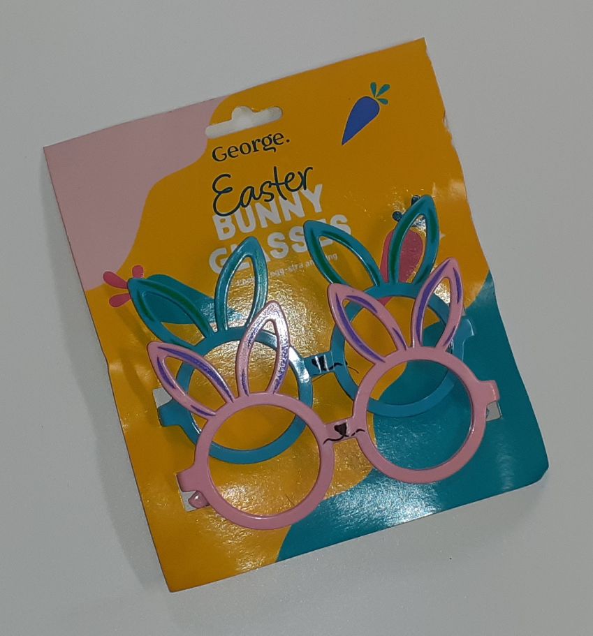 George Easter 2 Pack of Bunny Glasses RRP 1.99 CLEARANCE XL 99p