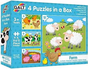 Galt Toys 4 Puzzles in a Box - Farm RRP 6.99 CLEARANCE XL 4.99