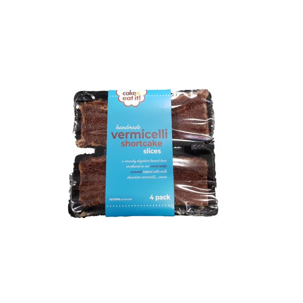 Cake & Eat It! Handmade Vermicelli Shortcake Slices 4 Pack (Dec 23 - Jan 24) RRP 1.79 CLEARANCE XL 59p or 2 for 1