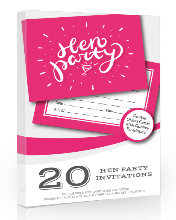 Olivia Samuel 20x Hen Party Invitations  Bright Pink RRP 5.99 CLEARANCE XL 3.99