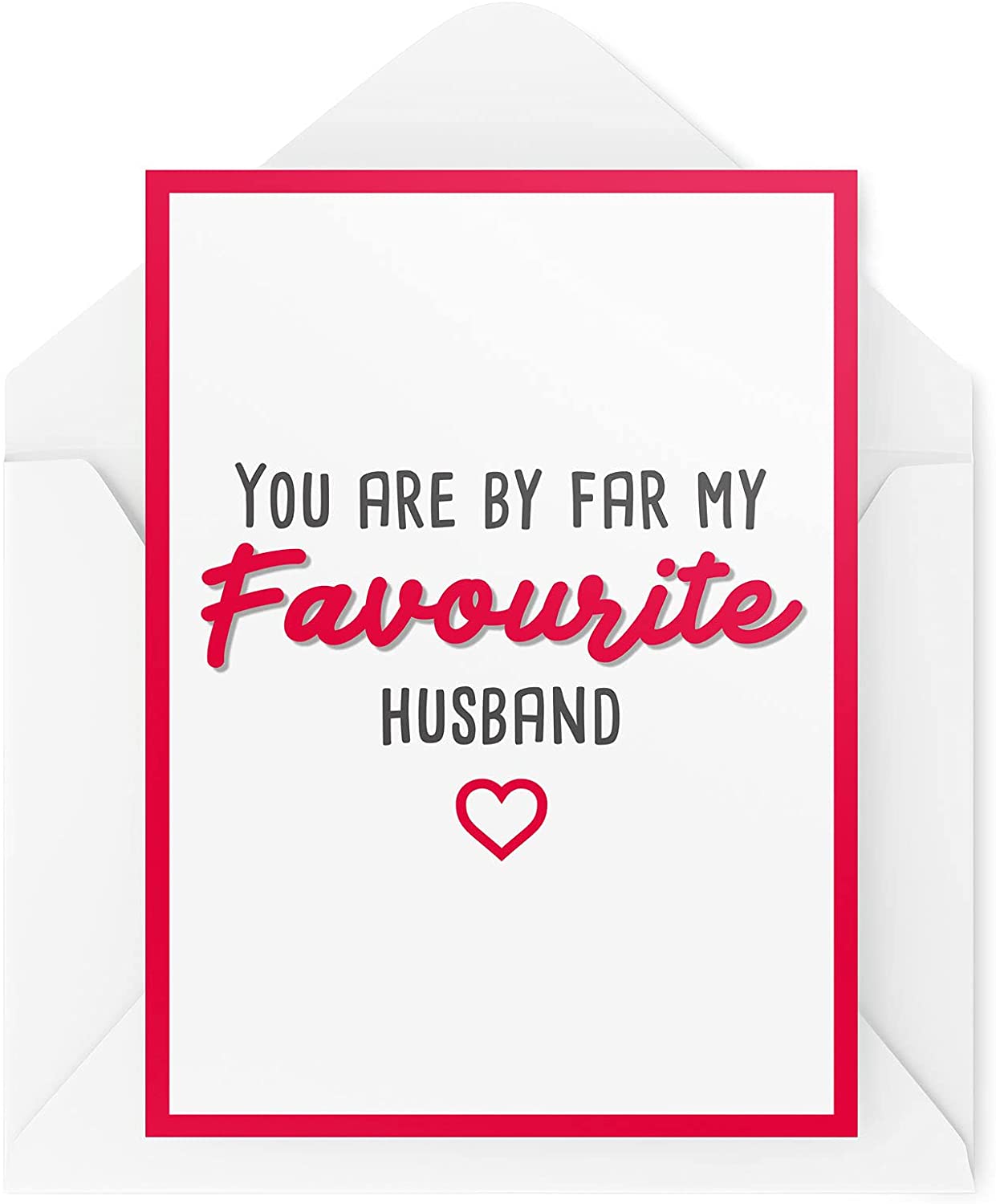 Tongue In Peach You Are By Far My Favourite Husband Joke Card RRP 3.99 CLEARANCE XL 1.99