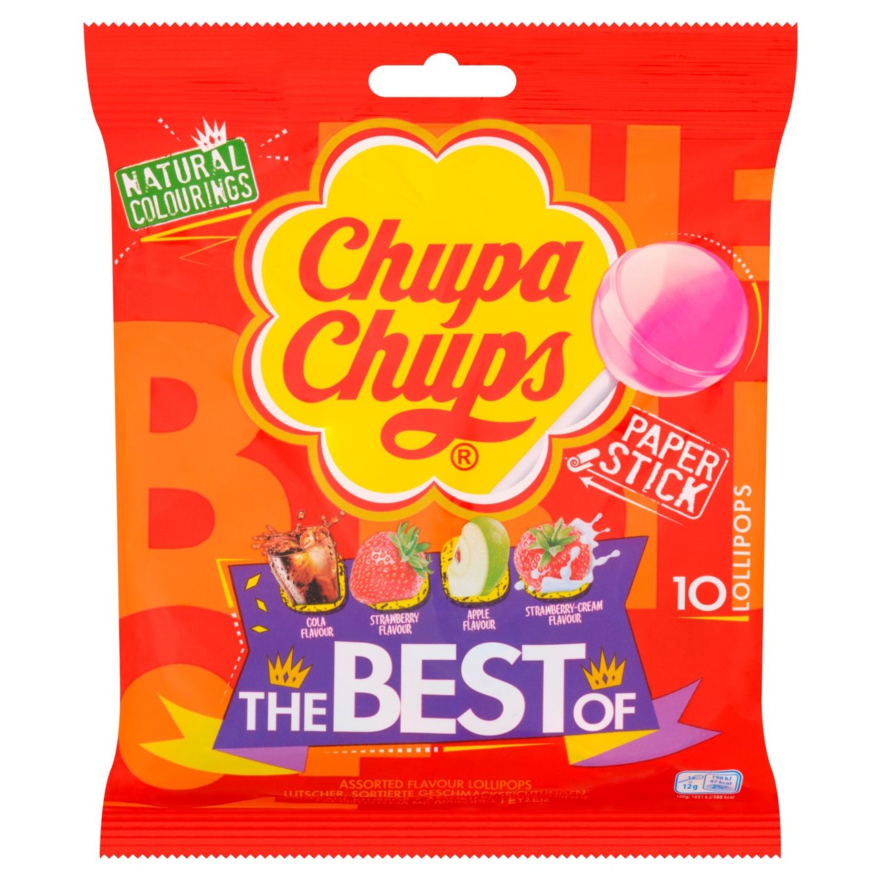 Chupa Chups The Best Of Lollipops Assorted Fruit Flavours 10 Pack 93g (Nov 24) RRP 1.50 CLEARANCE XL 99p