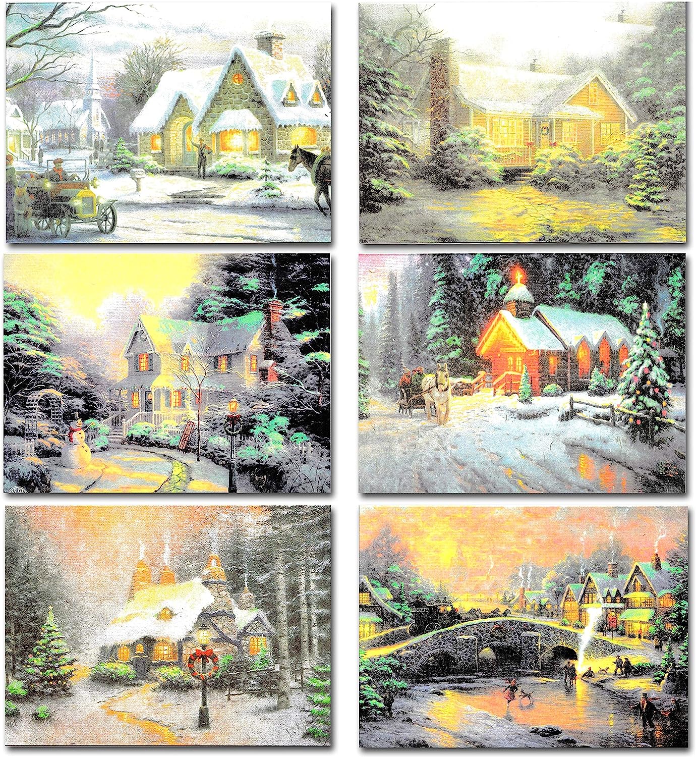 Joyin 72 Snowy Town Christmas Greeting Cards with Envelopes RRP 8.99 CLEARANCE XL 6.99