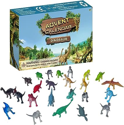 Christmas Advent Calendar Dinosaur Toys Set Holiday Party Favours RRP 9.99 CLEARANCE XL 7.99