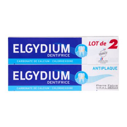 Elgydium Dentifrice Antiplaque 2x Tubes 75ml RRP £10.99 CLEARANCE XL £7.99