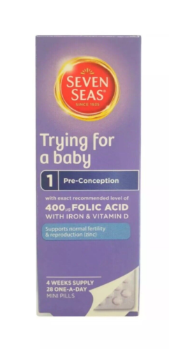 Seven Seas Trying For A Baby Vitamins 28 One-A-Day Tablets RRP £7 CLEARANCE XL 59p or 2 for £1