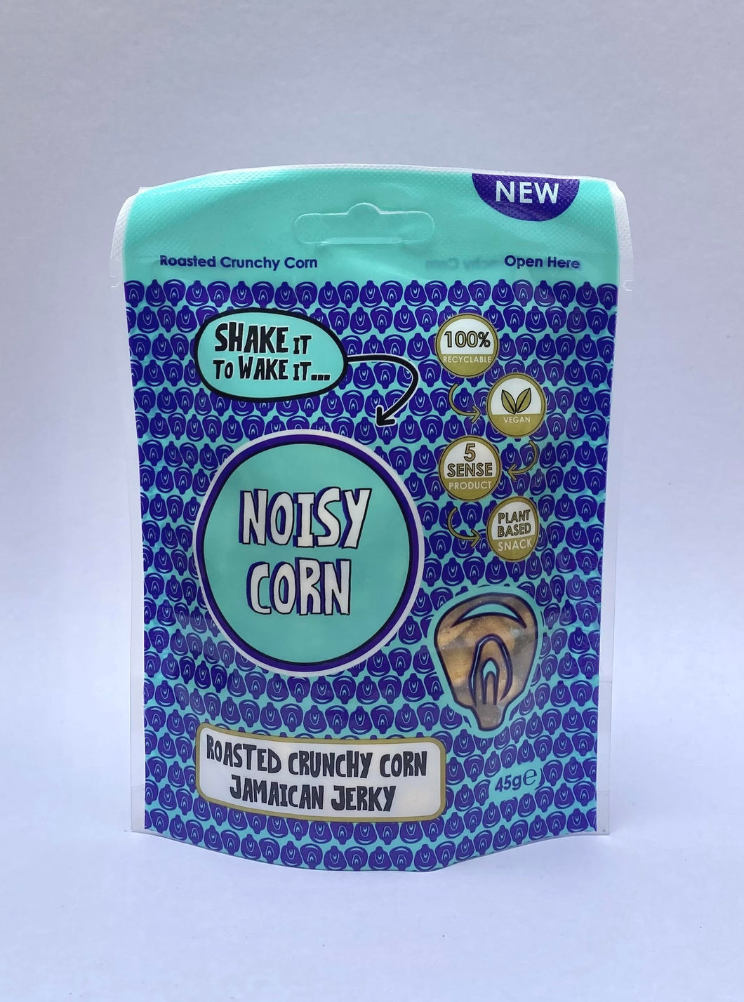 Noisy Corn Roasted Crunchy Corn Jamaican Jerky 45g RRP £1.50 CLEARANCE XL 59p or 2 for £1