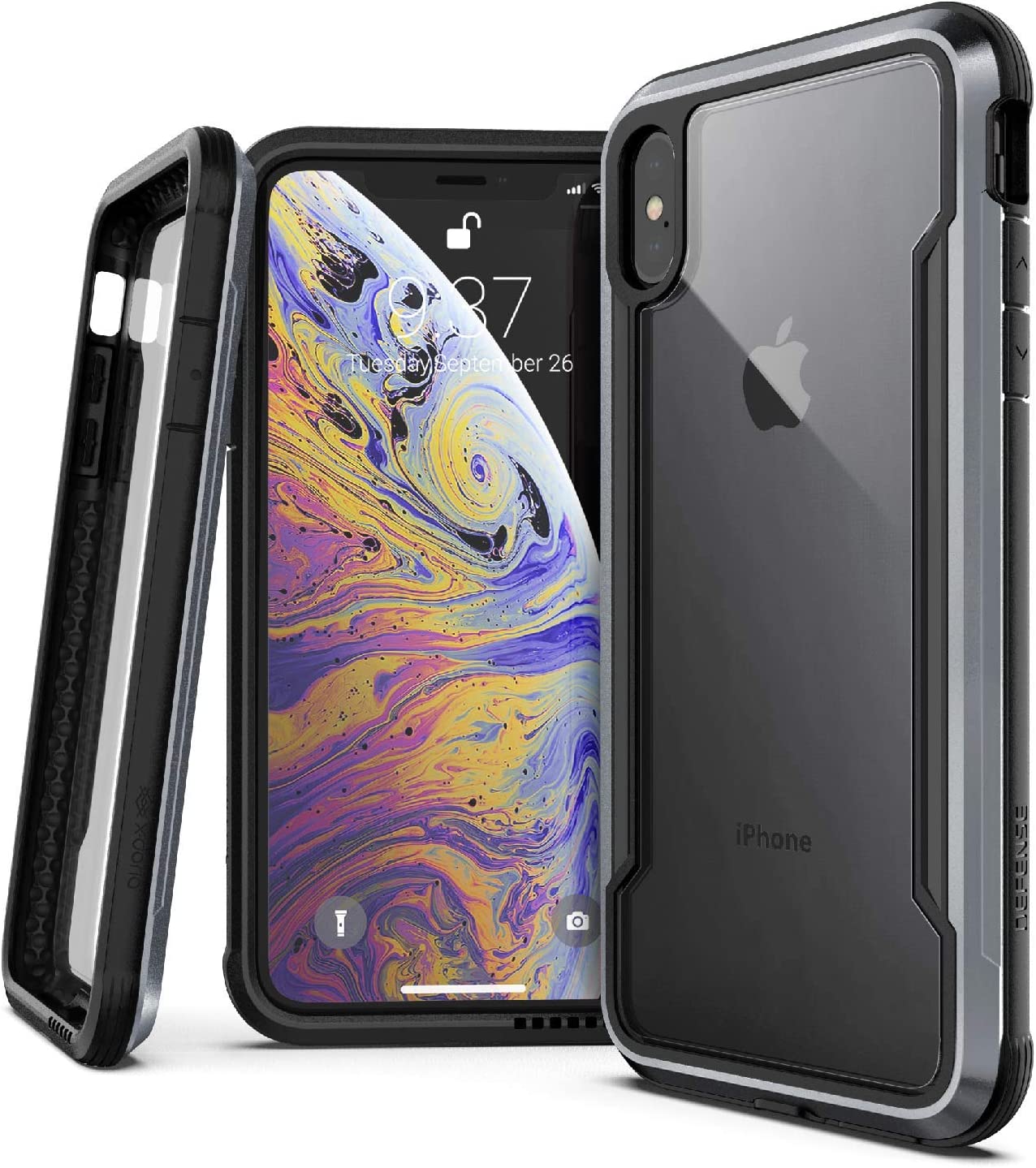 X Doria Defense Shield Phone Cover for iPhone Xs Max Black RRP 9.99 CLEARANCE XL 6.99