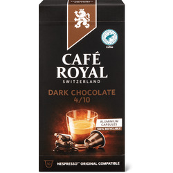 Cafe Royal Dark Chocolate Aluminium Capsule Coffee Pods 4 Intensity 10 Pack RRP £2.99 CLEARANCE XL £1.99