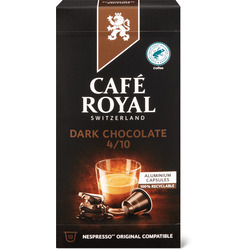 Cafe Royal Dark Chocolate Aluminium Capsule Coffee Pods 4 Intensity 10 Pack RRP 2.99 CLEARANCE XL 99p