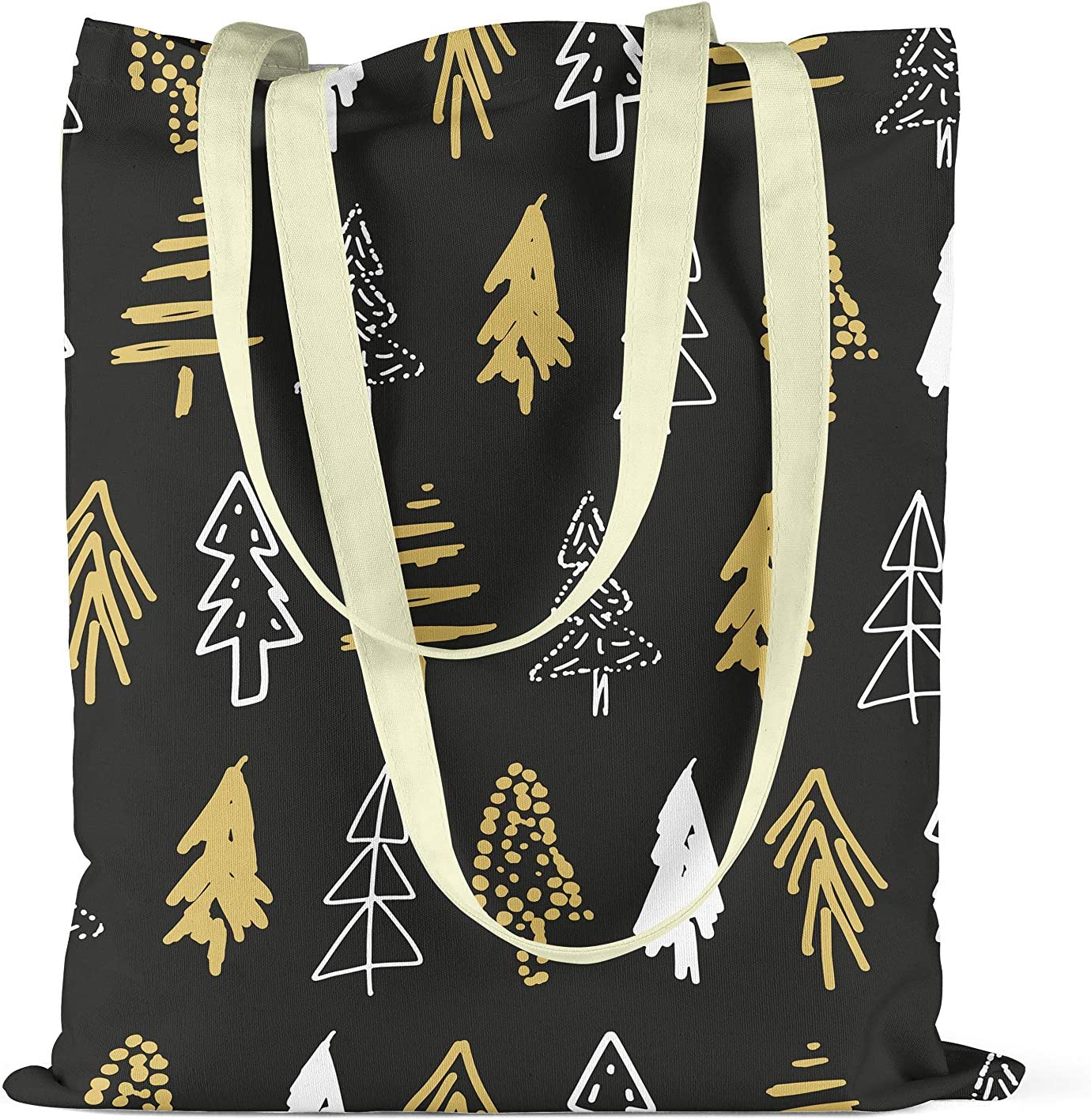 Bonamaison White Tree Design Printed Light Brown Tote Bag 34 x 40cm RRP 5.99 CLEARANCE XL 3.99