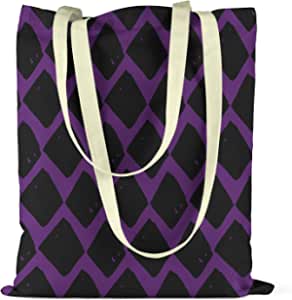 Bonamaison Black Diamond Design Printed Purple Tote Bag 34 x 40cm RRP £5.99 CLEARANCE XL £3.99