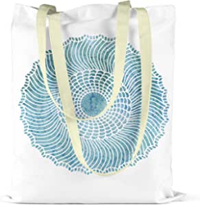 Bonamaison Blue Swirl Design Printed Cream Tote Bag 34 x 40cm RRP £5.99 CLEARANCE XL £3.99