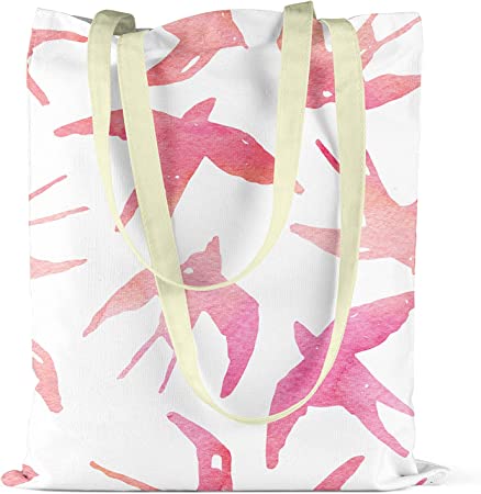 Bonamaison Red Flying Bird Design Printed Cream Tote Bag 34 x 40cm RRP 5.99 CLEARANCE XL 3.99