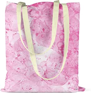 Bonamaison Pink Water Droplets Design Printed Cream Tote Bag 34 x 40cm RRP £5.99 CLEARANCE XL £3.99