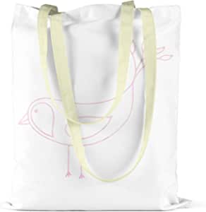 Bonamaison Pink Bird Design Printed Cream Tote Bag 34 x 40cm RRP £5.99 CLEARANCE XL £3.99