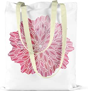 Bonamaison Large Red Flower Design Printed Cream Tote Bag 34 x 40cm RRP 5.99 CLEARANCE XL 3.99