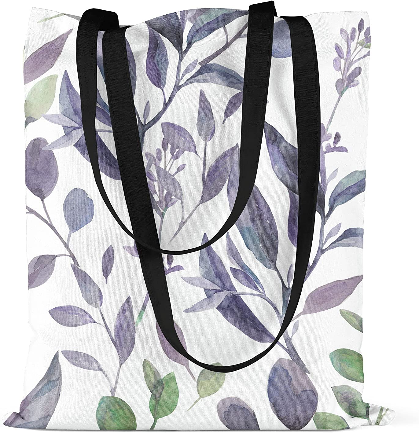 Bonamaison Blue/Purple Floral Design Printed Cream Tote Bag 48 x 55cm RRP £5.99 CLEARANCE XL £3.99