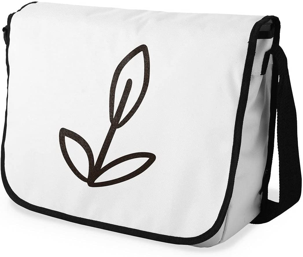 Bonamaison Flower Design White Shoulder School Bag 29 x 36cm RRP £16.99 CLEARANCE XL £9.99