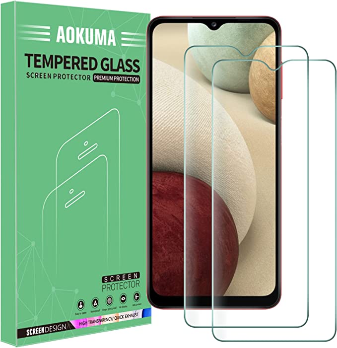 Aokuma Samsung Galaxy A12/A32 5G Tempered Glass Screen Protector 2 Pack RRP £3.99 CLEARANCE XL £2.99