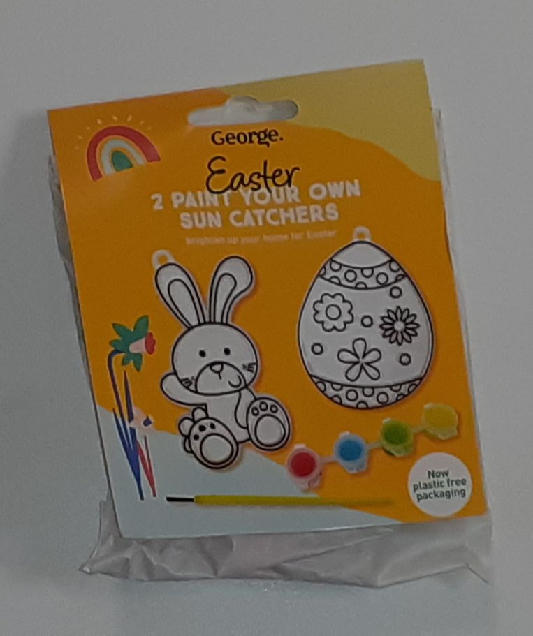 George Easter Pack of 2 Paint Your Own Sun Catchers RRP £1.89 CLEARANCE XL 99p
