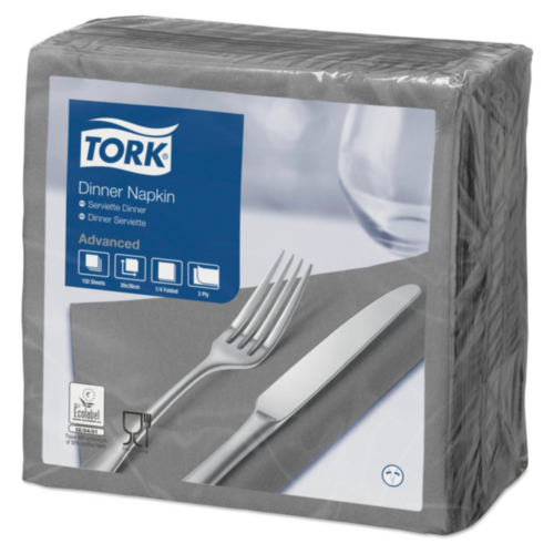 Tork Grey Dinner Napkins 150 Napkins 478762 RRP 6.70 CLEARANCE XL 4.99