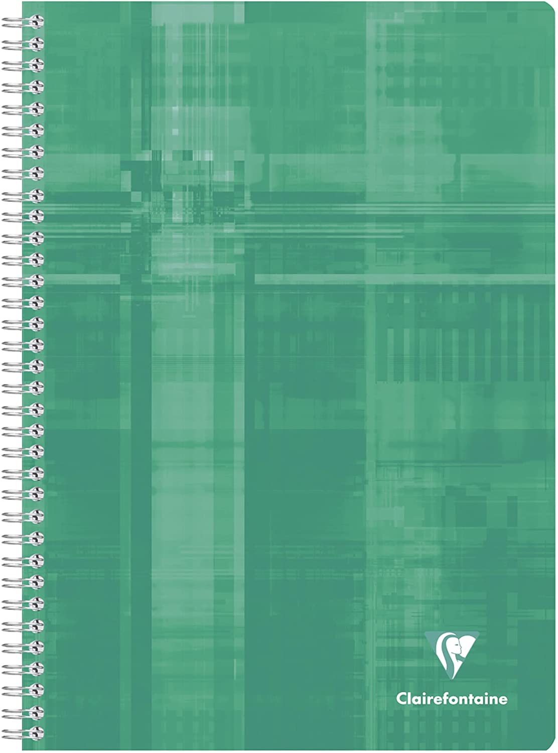 Clairefontaine Green Notebook fully bound A4 180 pages squared 21x 29.7cm 4x4mm 81644C RRP £7.90 CLEARANCE XL £3.99