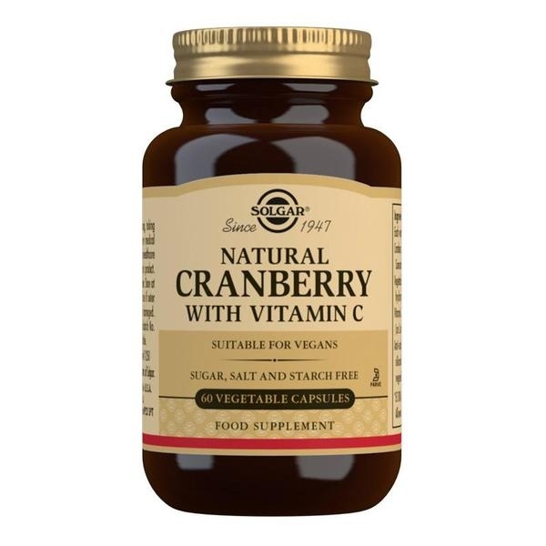 Solgar Natural Cranberry with Vitamin C 60 Vegetable Capsules RRP £12.75 CLEARANCE XL £9.99