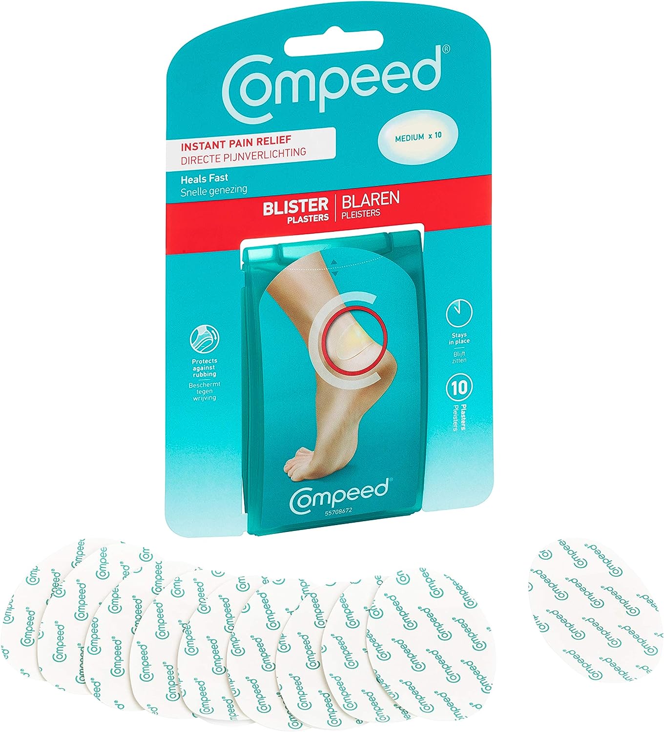 Compeed Medium Size 10 Pack Blister Plasters Hydrocolloid Plasters RRP £8.99 CLEARANCE XL £7.99