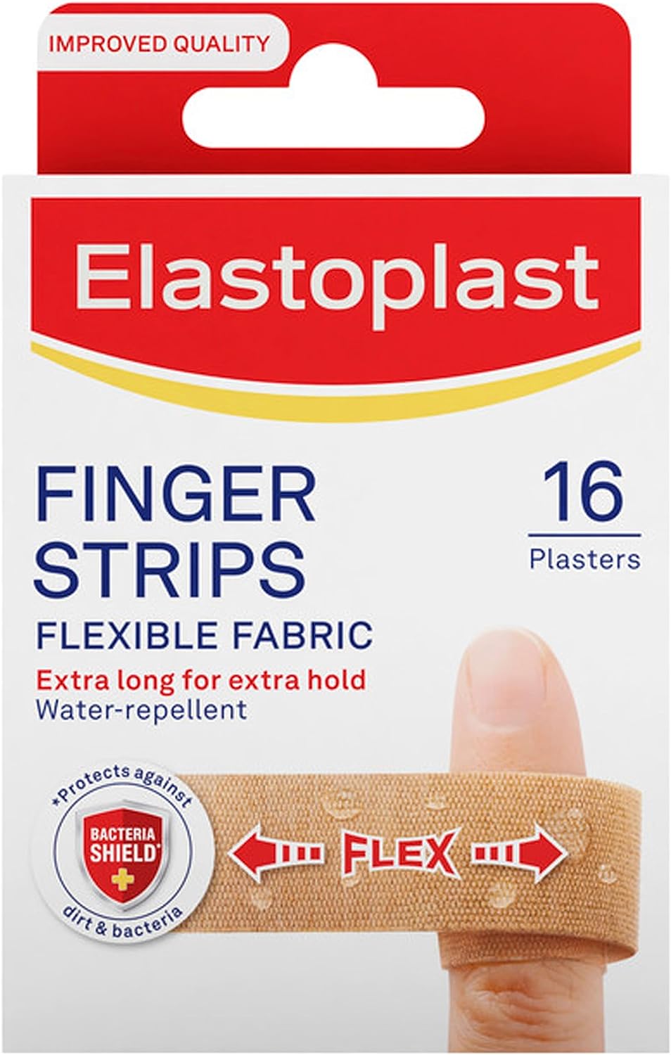 Elastoplast Finger Strip Plasters Flexible Fabric Pack of 16 RRP £2.79 CLEARANCE XL £1.99