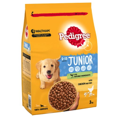 Pedigree Junior Chicken and Rice Dry Puppy Food 3kg RRP £8.75 CLEARANCE XL £7.99