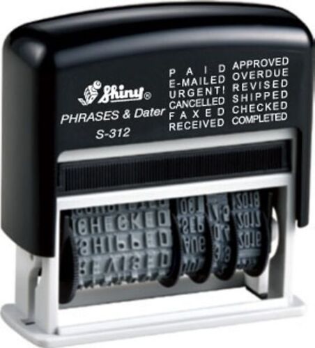 Self Inking 12 in 1 Rubber Date Stamp RRP £8.19 CLEARANCE XL £4.99