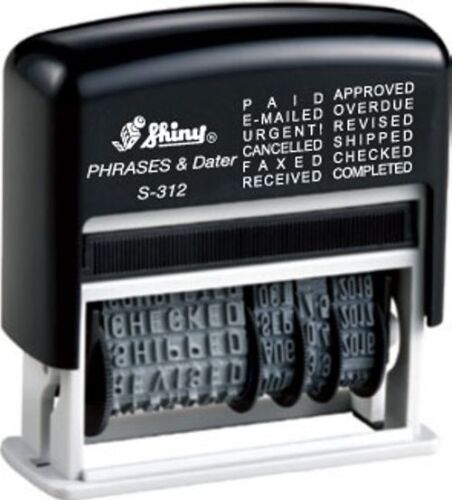 Self Inking 12 in 1 Rubber Date Stamp RRP 8.19 CLEARANCE XL 4.99
