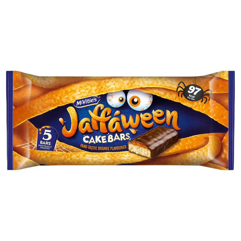 McVities Jaffaween Cake Bars 5 Pack (Dec 23) RRP 1.95 CLEARANCE XL 89p or 2 for 1.50