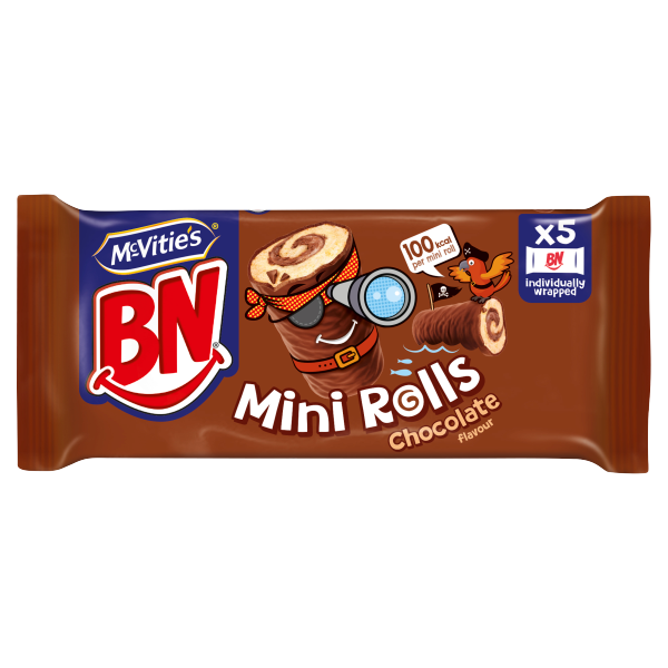 Mcvities BN 5 Pack Chocolate Mini Rolls (Oct - Dec 23) RRP £1 CLEARANCE XL 59p or 2 for £1
