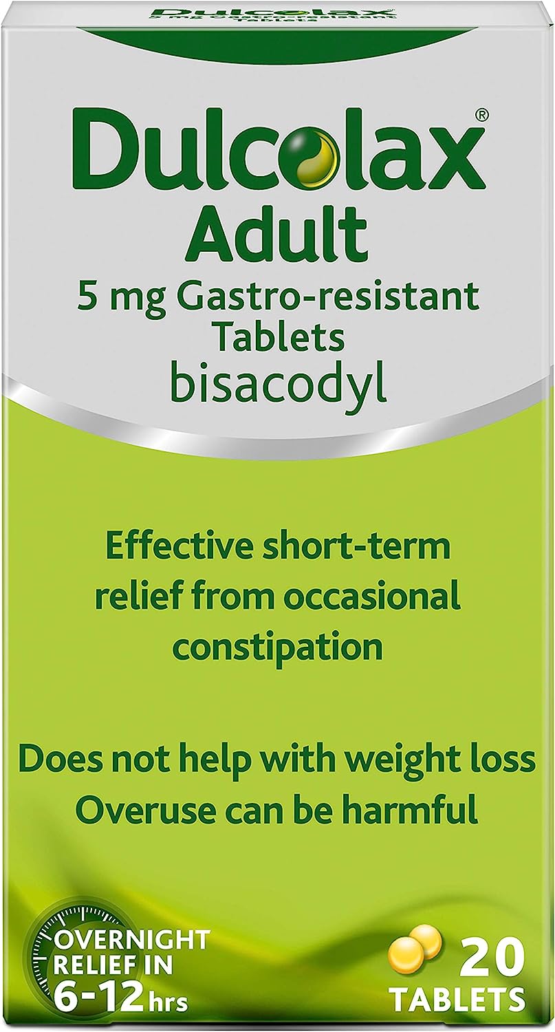Dulcolax Adult 5 mg Gastro-resistant Tablets Laxative Tablets 20 Pack RRP £3.14 CLEARANCE XL £1.99