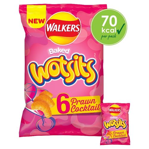 Walkers Wotsits Prawn Cocktail Snacks Crisps 6x 13.5g RRP £2