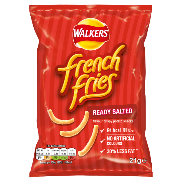 Walkers French Fries Ready Salted Snacks 21g (Dec 22) RRP 39p CLEARANCE XL 29p or 6 for 96p