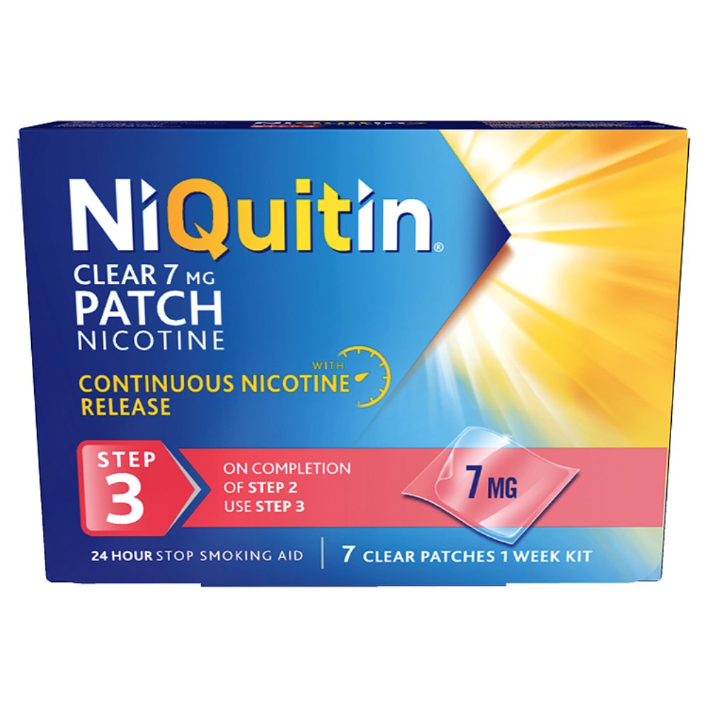 NiQuitin Clear Step 3 Nicotine Patch - 7mg RRP £15.63 CLEARANCE XL £9.99