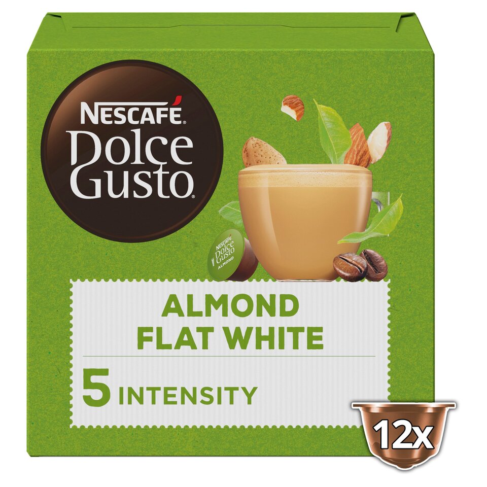 Nescafe Dolce Gusto Almond Flat White Coffee Pods 12 Pack 132G RRP £4.50 CLEARANCE XL £2.99 or 2 for £5