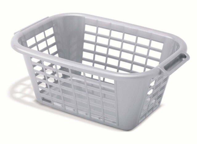 Addis Laundry Basket Grey LHW: 67cmx45cmx27cm RRP £10.99 CLEARANCE XL £5.99