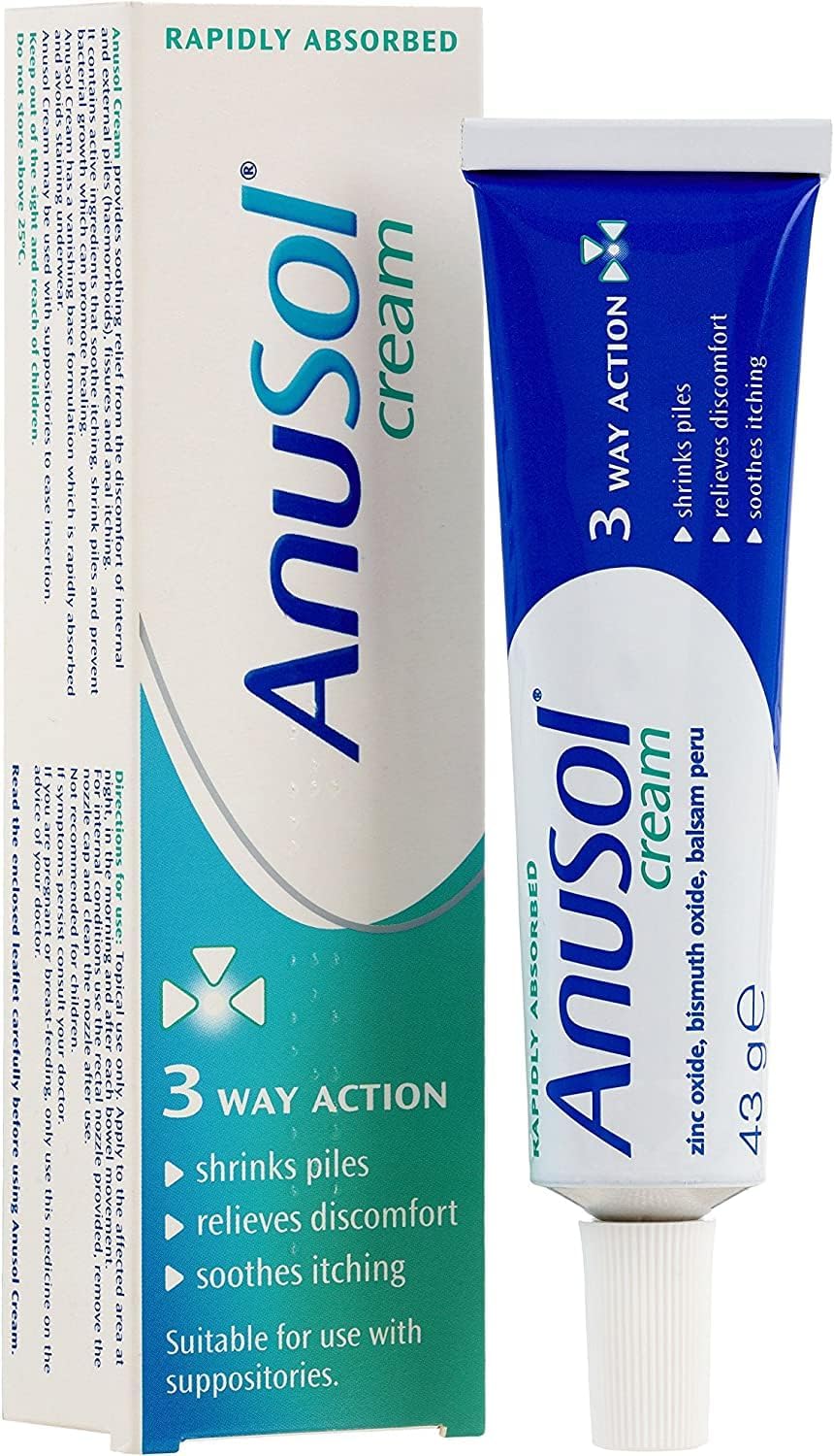 Anusol Cream for Haemorrhoids Treatment 43g RRP £5.60 CLEARANCE XL £4.99